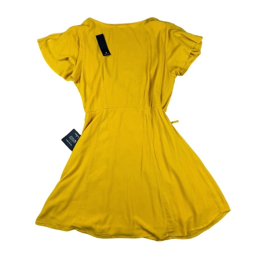 Lulu's Harbor Point Mustard Yellow Wrap Dress - Picture 6 of 8